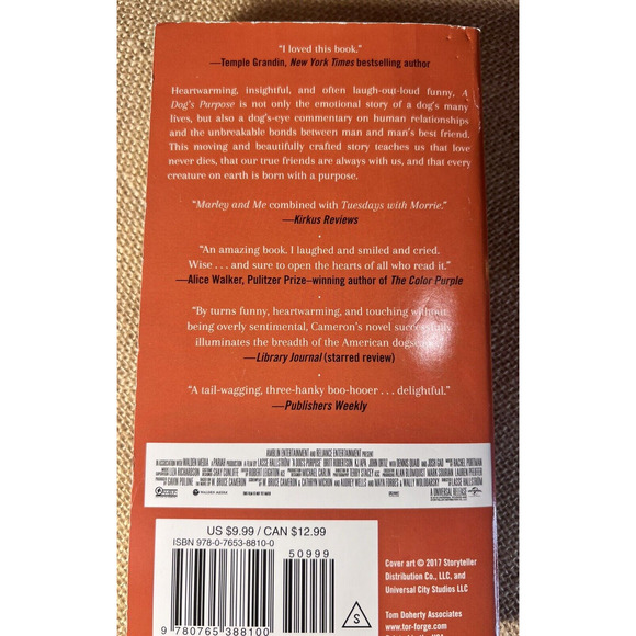 A Dog's Purpose - Mass Market Paperback - GOOD - Picture 3 of 6